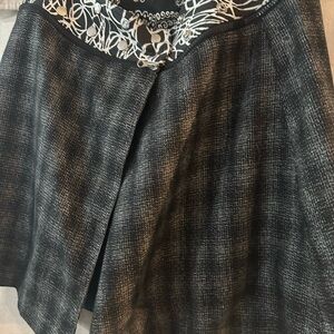 Zand Amsterdan Wool adjustable Elegant Black and Gray Women's Skirt size 10